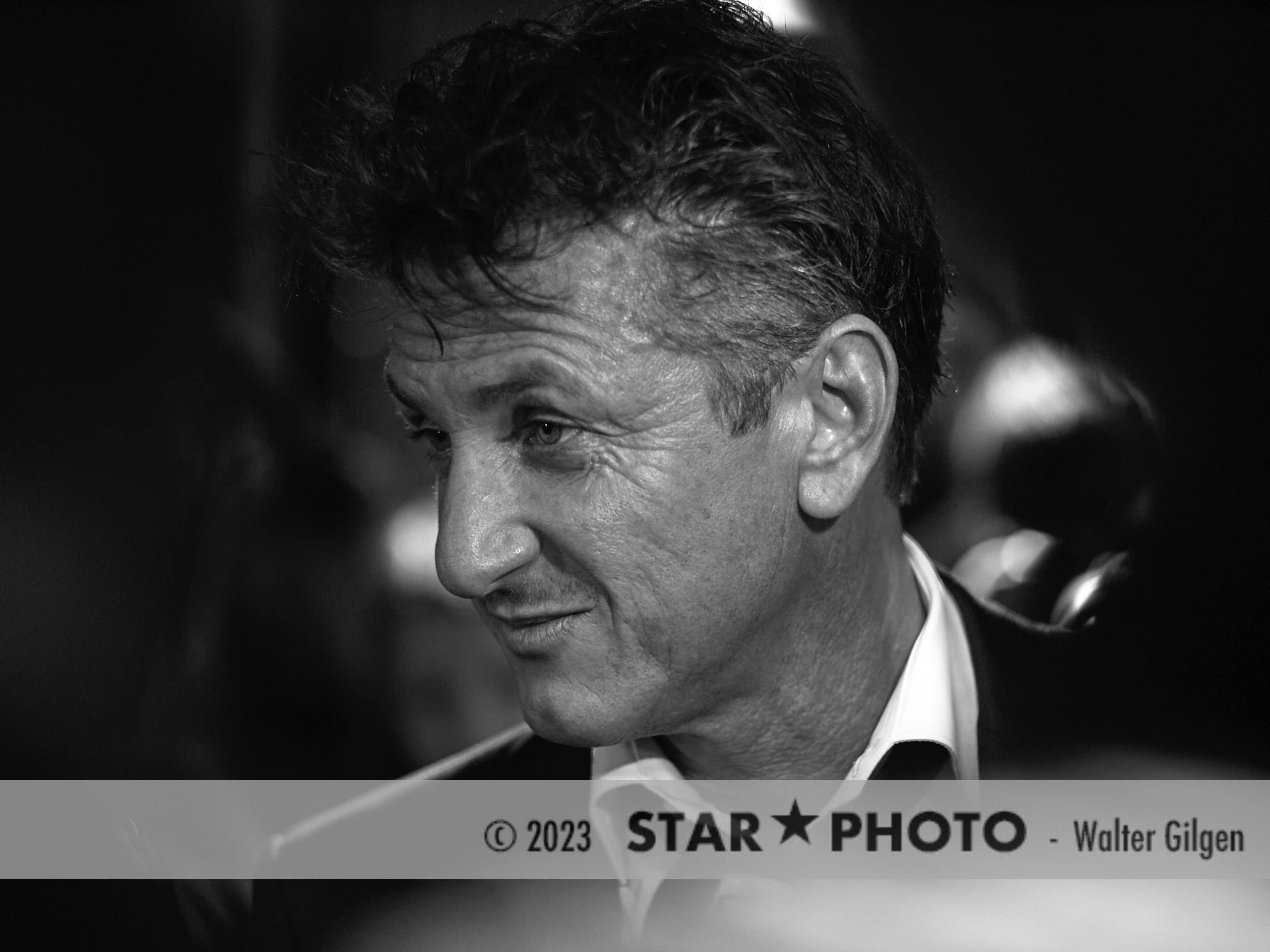 Actor and director Sean Penn seen in front of cinema Corso.