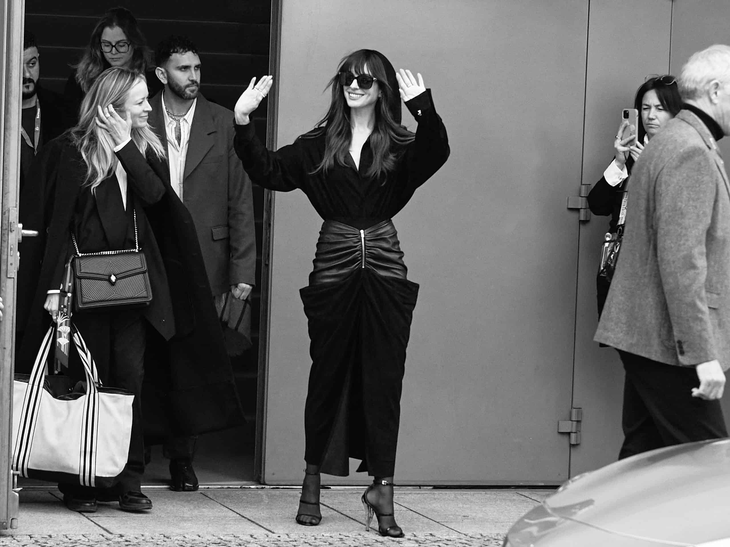 Berlin / Germany, 16th Feb, 2023.

Actress Anne Hathaway after the press conference behind Grand Hyatt Hotel.