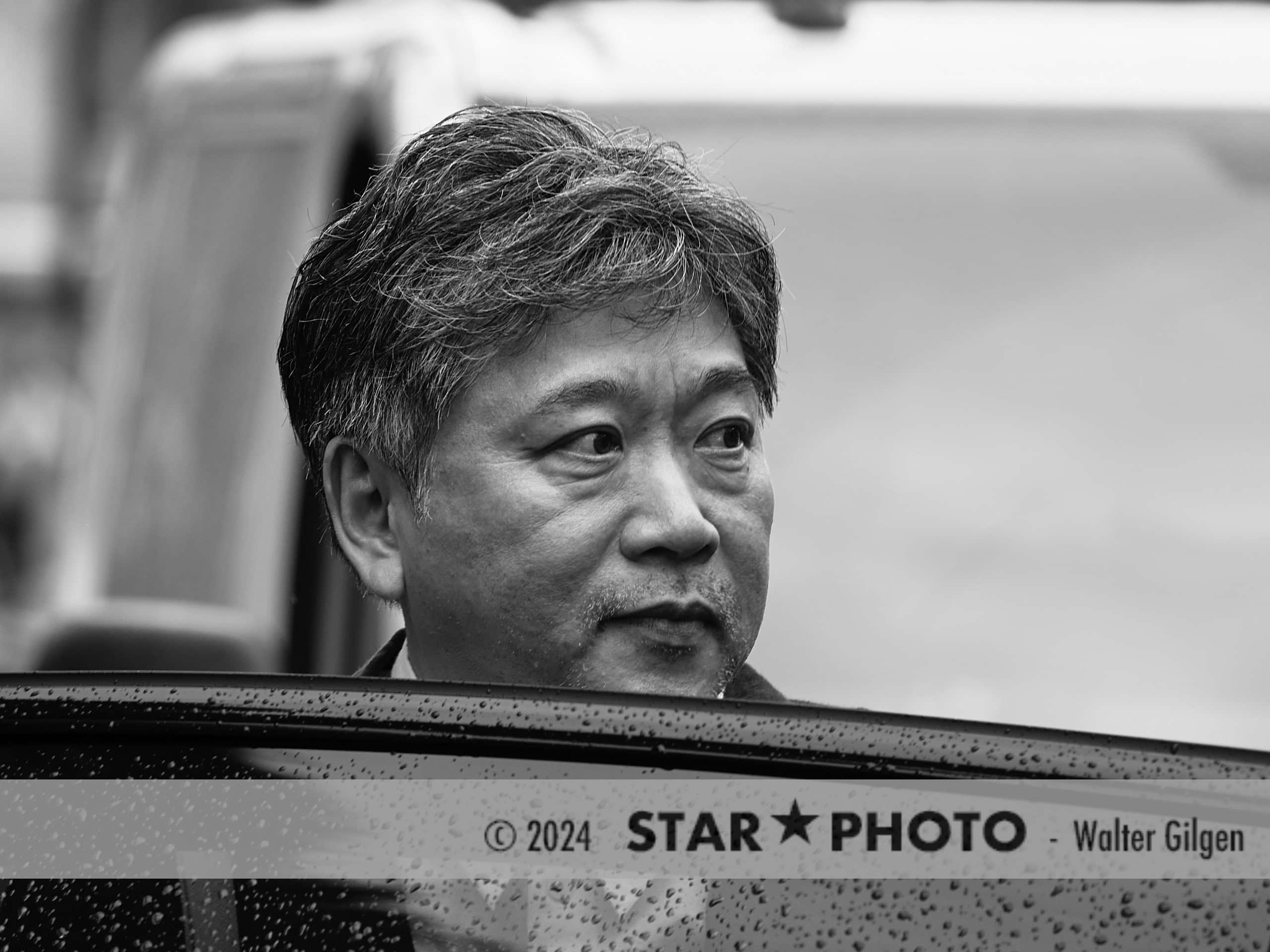 Director and writer Kore-eda Hirokazu seen in front of Marriot hotel Cannes.