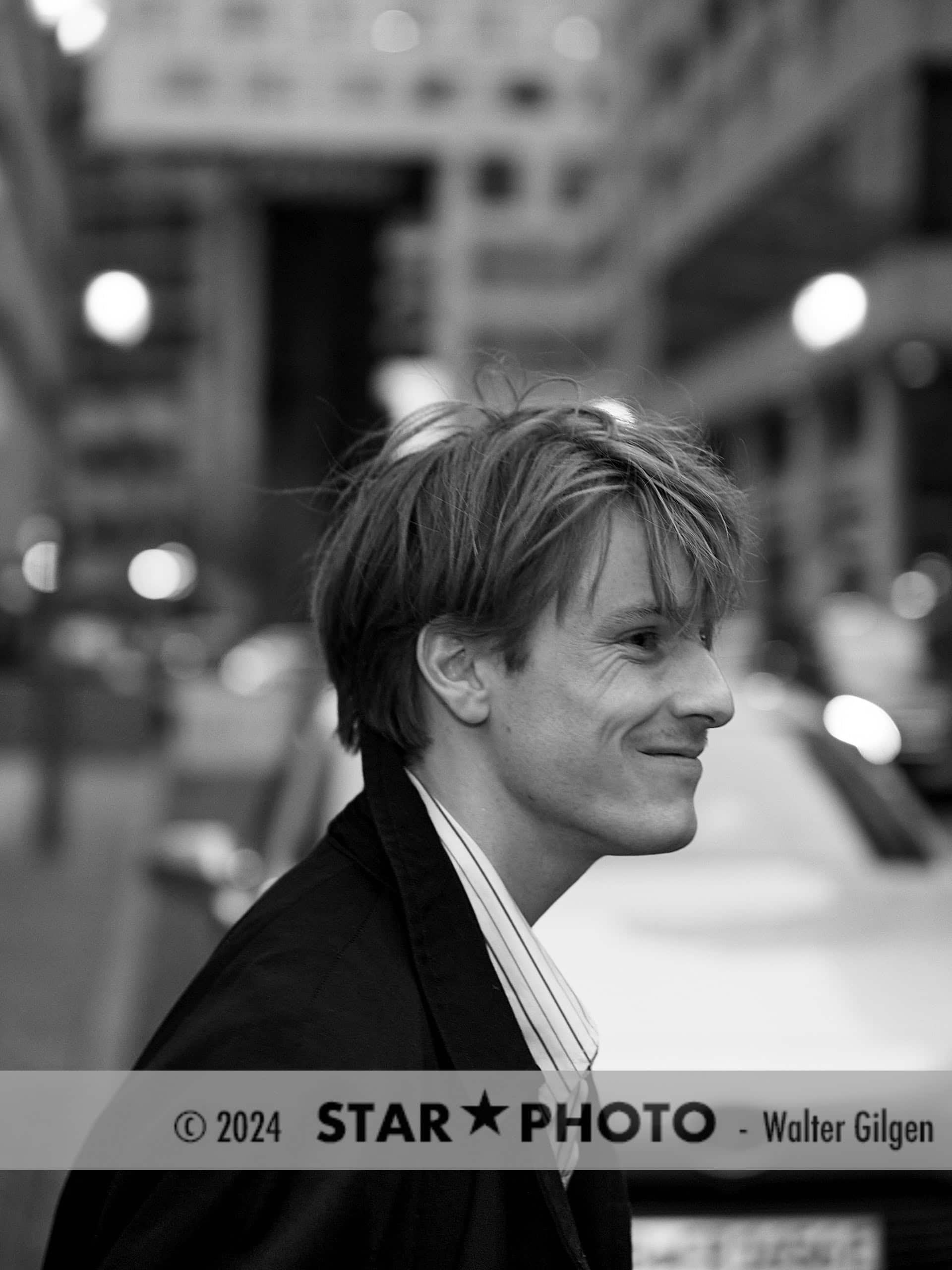 Actor Louis Hofmann seen in the streets of Berlin during Berlinale.