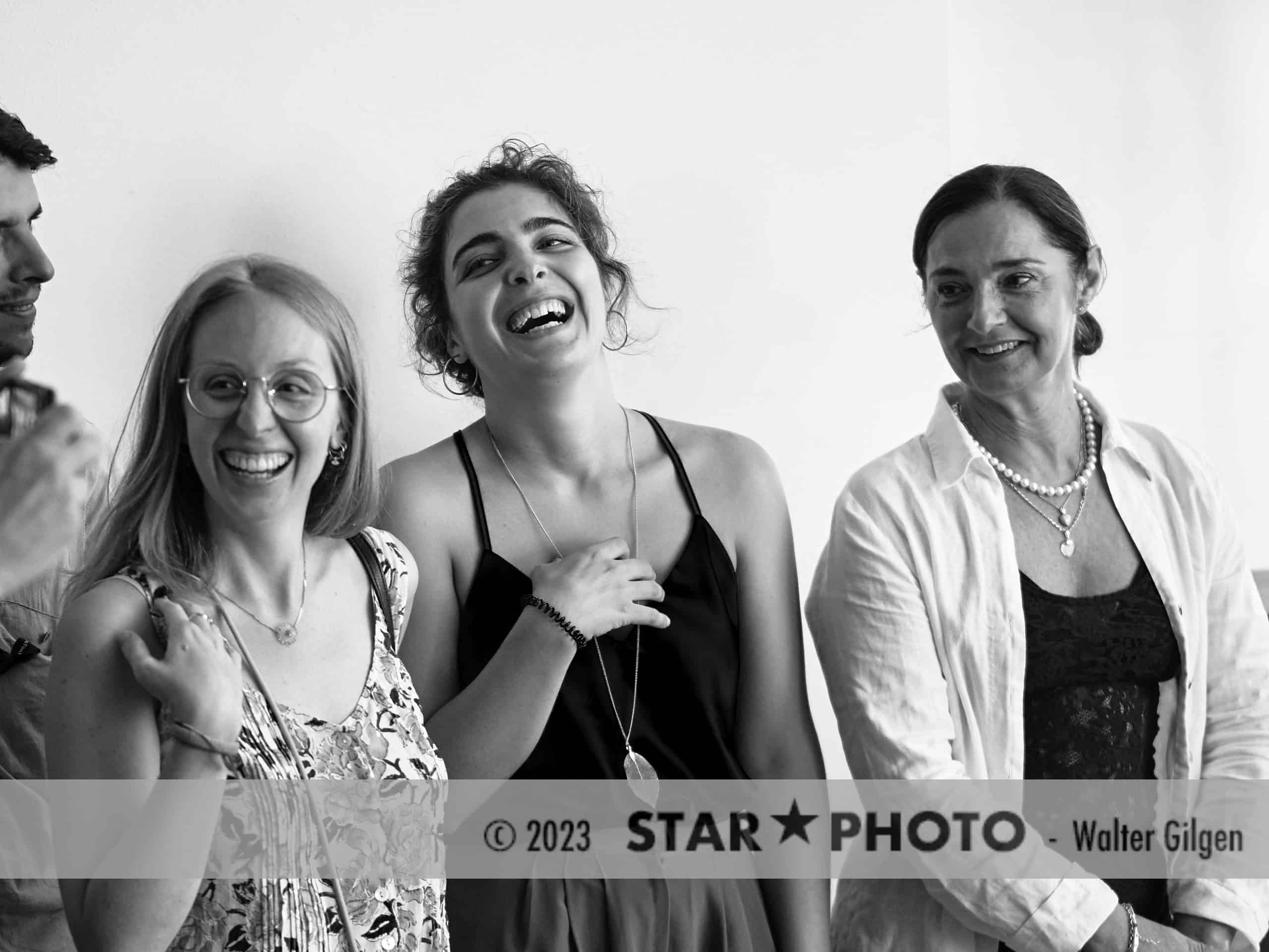 Vittoria Bennet, Actress Ester Vergolini and Maria Muchnik at Locarno Film Festival 2022.