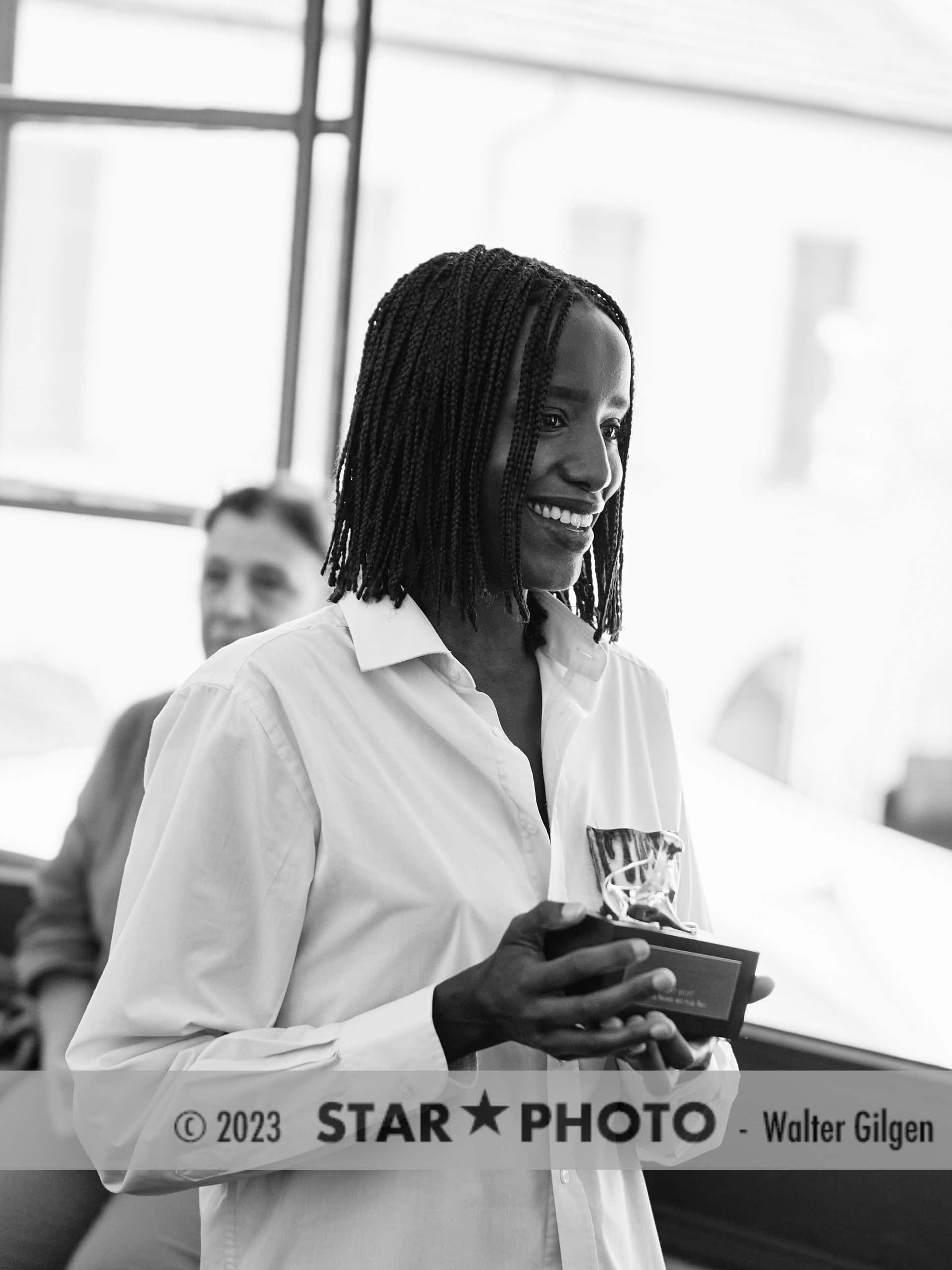 Actress Kayije Kagame at Locarno Film Festival.