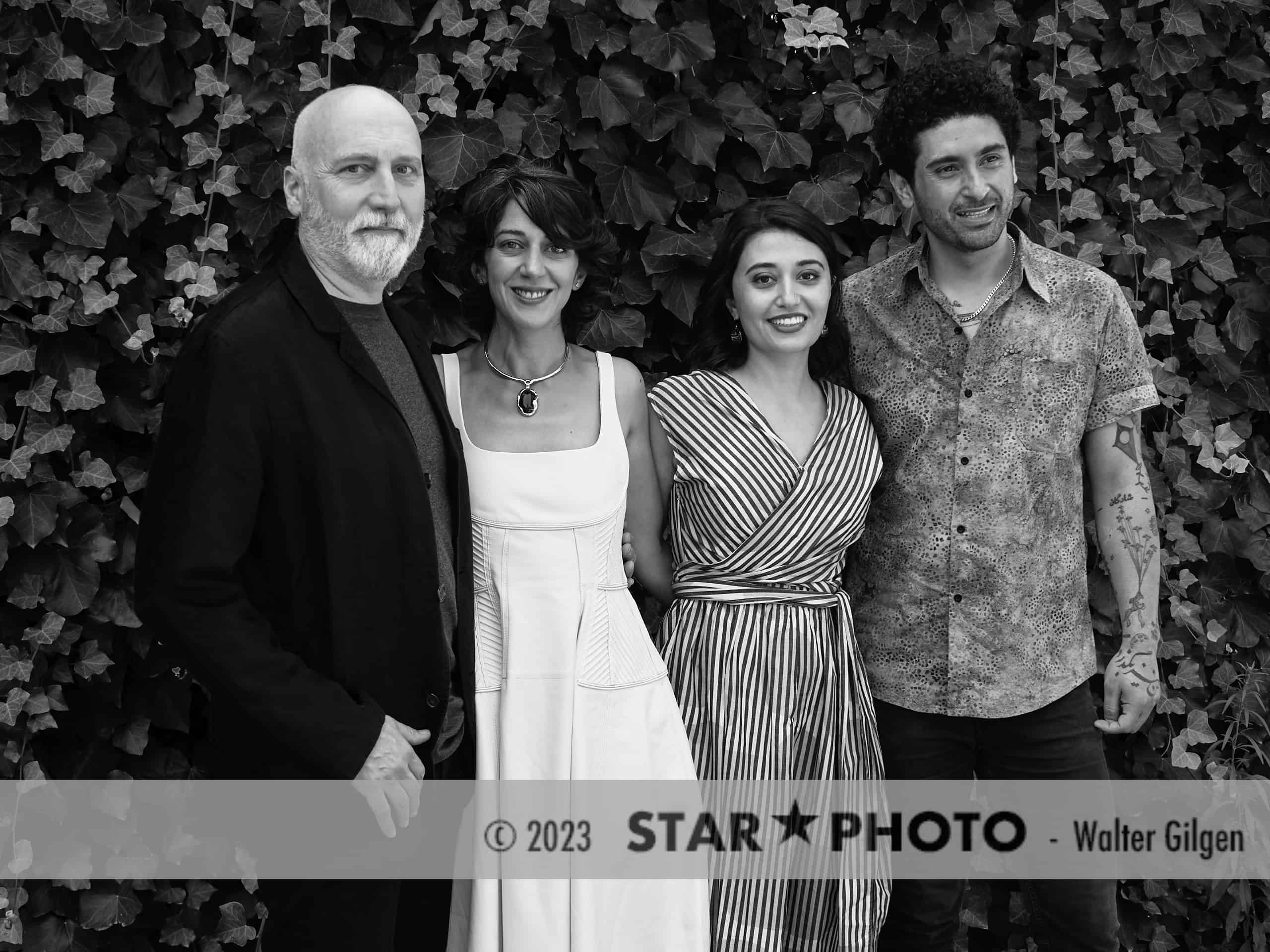 Locarno / Switzerland, 12th Aug, 2023.
Vincent Sheehan, Zar Amir Ebrahimi, Noora Niasari and Osamah Sami at photocall Locarno Film Festival 2023.