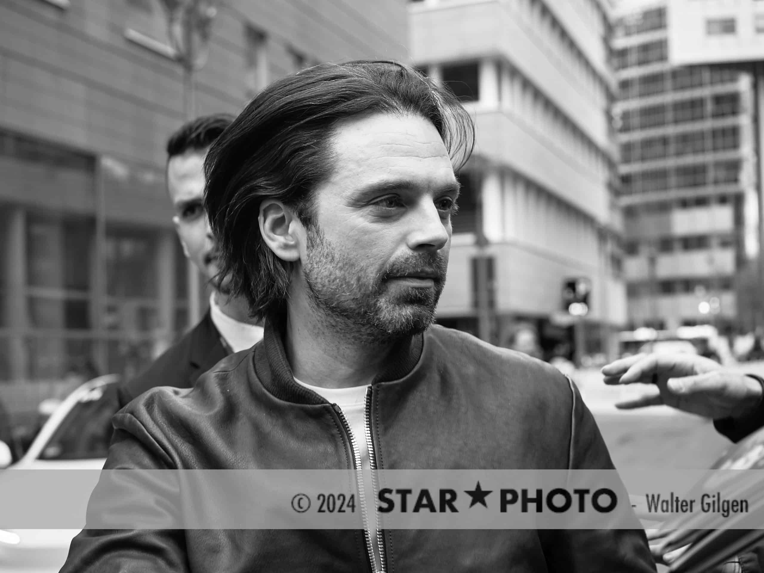 74th Berlinale, actor Sebastian Stan after the press conference with fans.