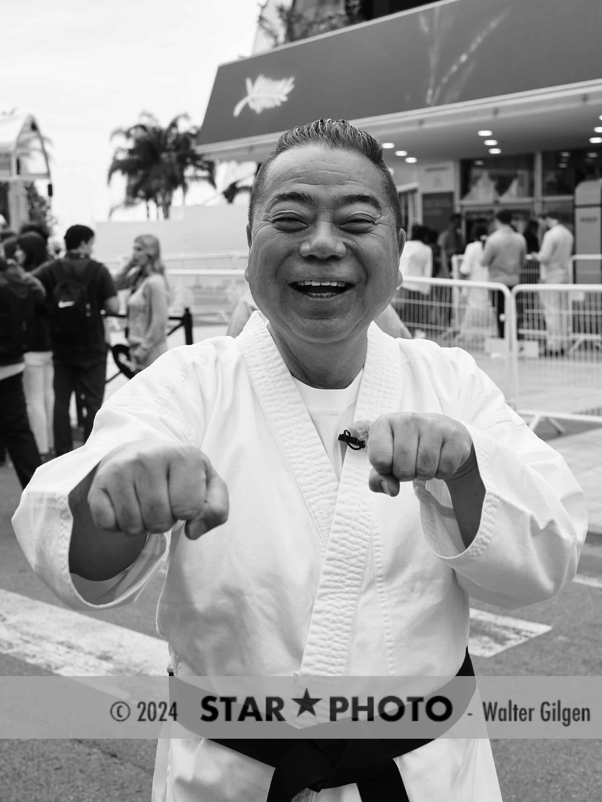 Cannes / France, 14th May, 2024.

Japanese actor and comedian Tetsurō Degawa seen in front of festival center. 

Credits: Walter Gilgen