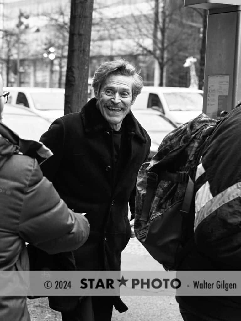 Actor Willem Dafoe seen in the streets of Berlin during Berlinale.