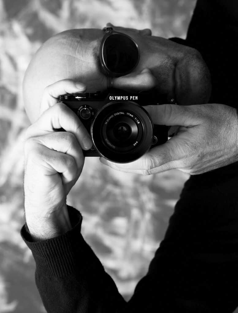 Photographer and owner starphoto.world Walter Gilgen with his Olympus PEN-F