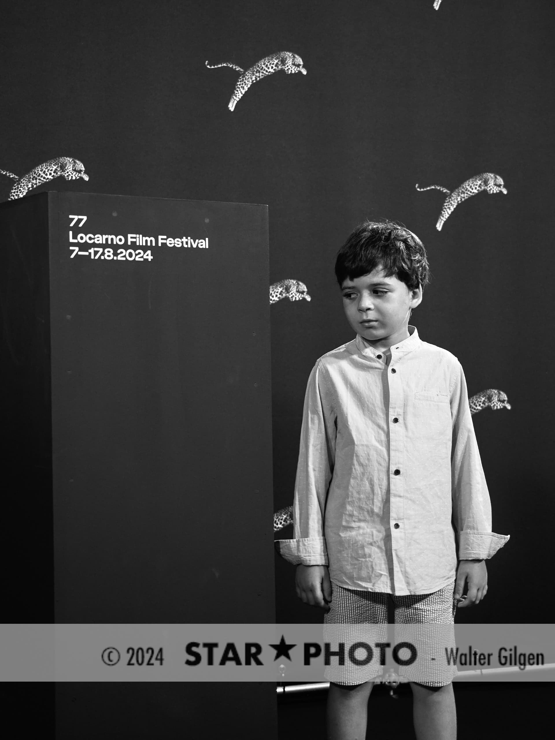 Actor Elyas Turki attend a photocall for the movie “Sulla terra leggeri“ at the 77th Locarno Film Festival on August 11th, 2024 in Locarno, Switzerland.