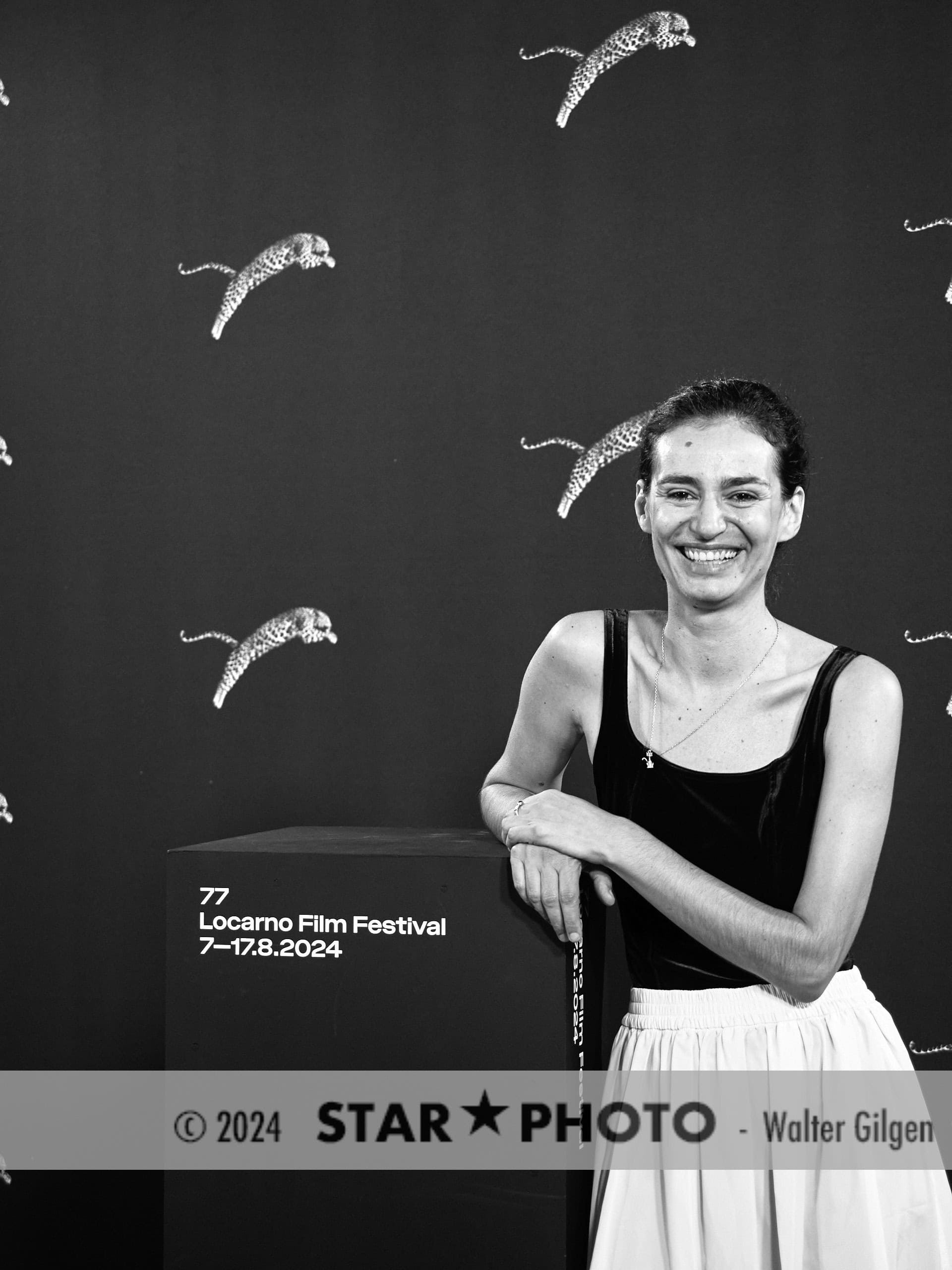 Director Marta Mateus attends a photocall for the movie „Fogo do Vento“ at the 77th Locarno Film Festival on August 13, 2024 in Locarno, Switzerland.