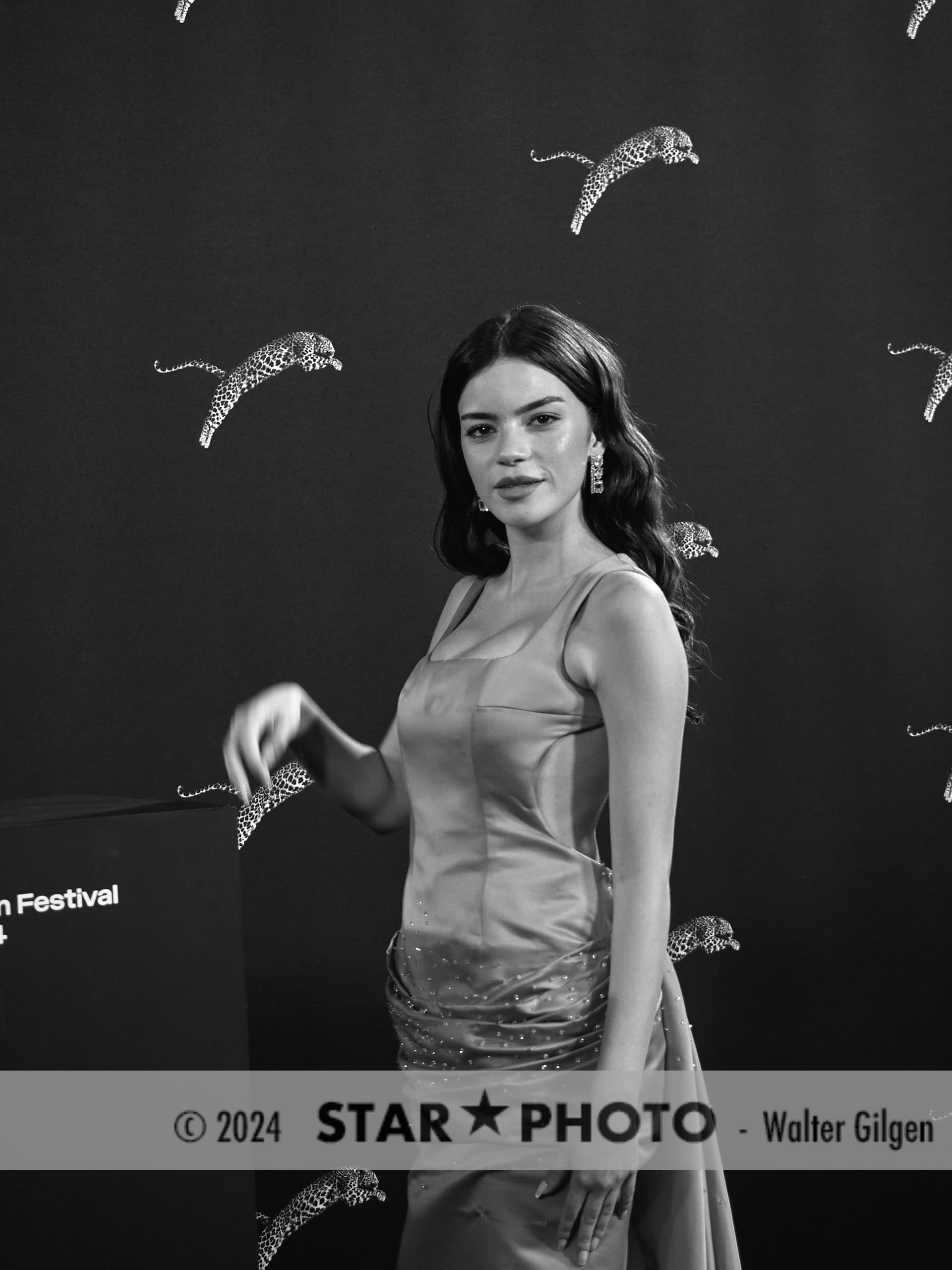 Actress Nagham Abu Baker attend a photocall for the movie “Mond“ at the 77th Locarno Film Festival on August 5th, 2024 in Locarno, Switzerland.