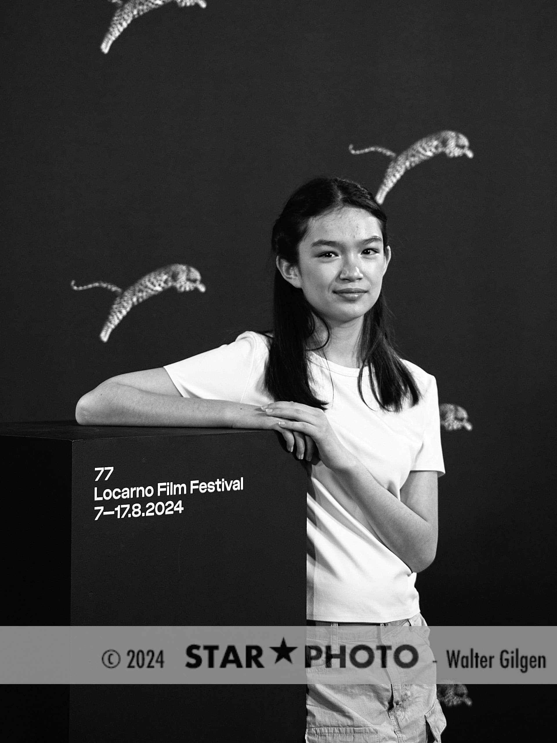 Actress Victoire Song attends a photocall for the movie „Cent mille milliards“ at the 77th Locarno Film Festival on August 12, 2024 in Locarno, Switzerland.